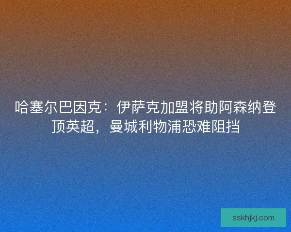 哈塞尔巴因克：伊萨克加盟将助阿森纳登顶英超，曼城利物浦恐难阻挡